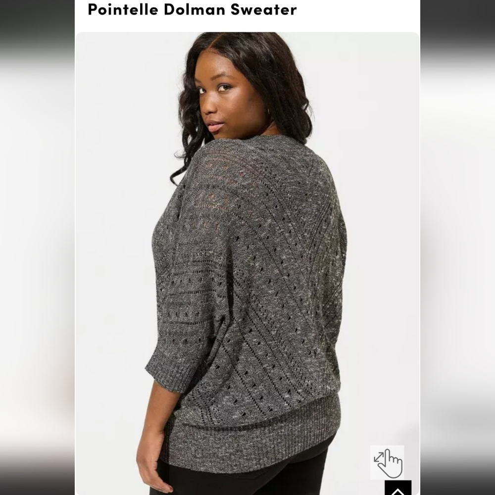 Torrid Charcoal Knit Sweater - Picture 2 of 6